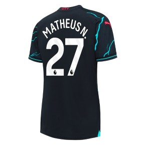 Lacne Ženy Futbalové dres Manchester City Matheus Nunes #27 2023-24 Krátky Rukáv - Tretina